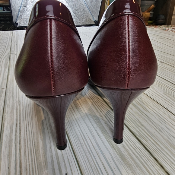 Life Stride Size 9 Witchy Academia D'Orsay Pointed Toe Heel Burgundy Red Saldana - Picture 12 of 12